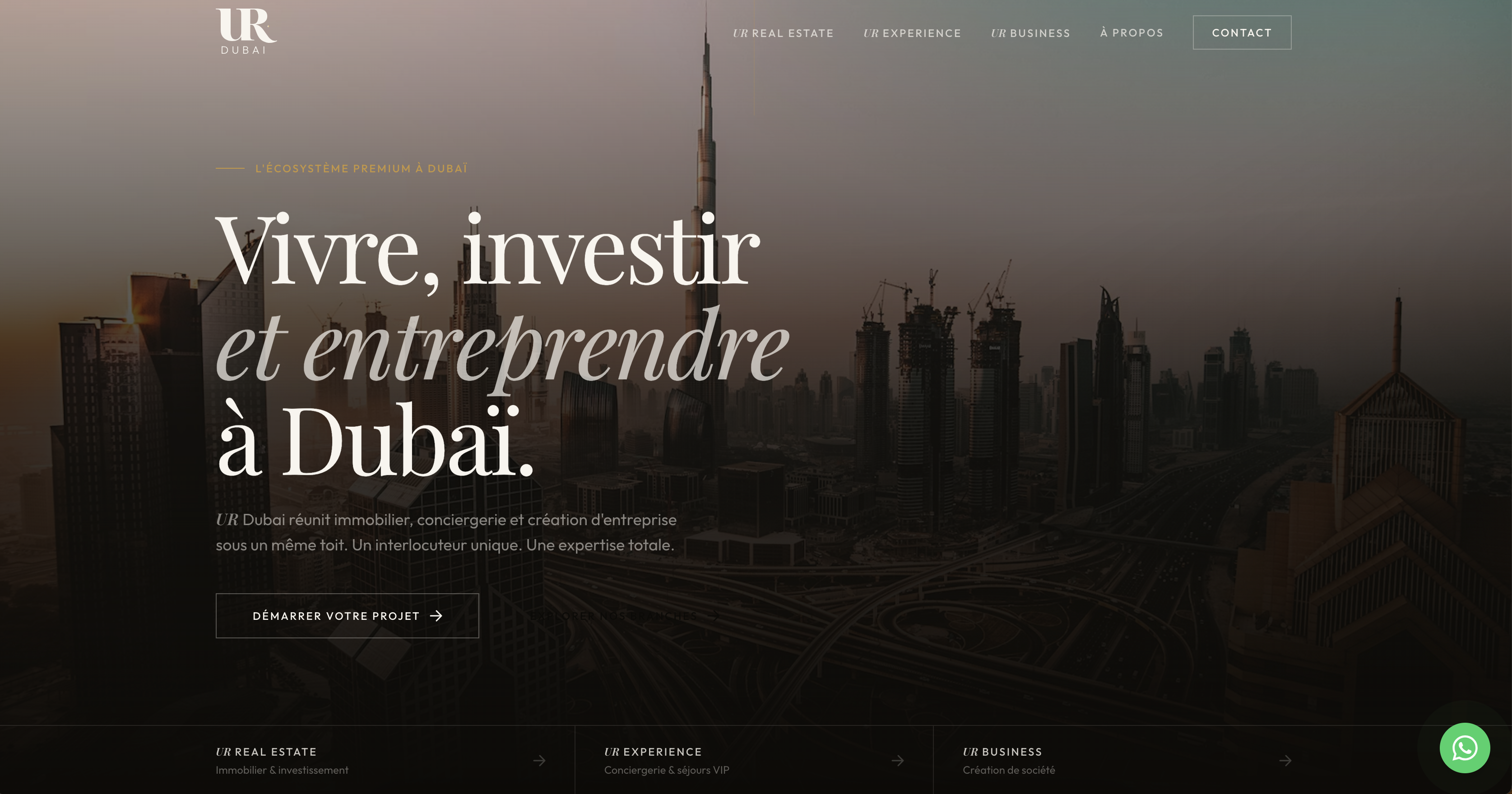 UR Dubai – site web